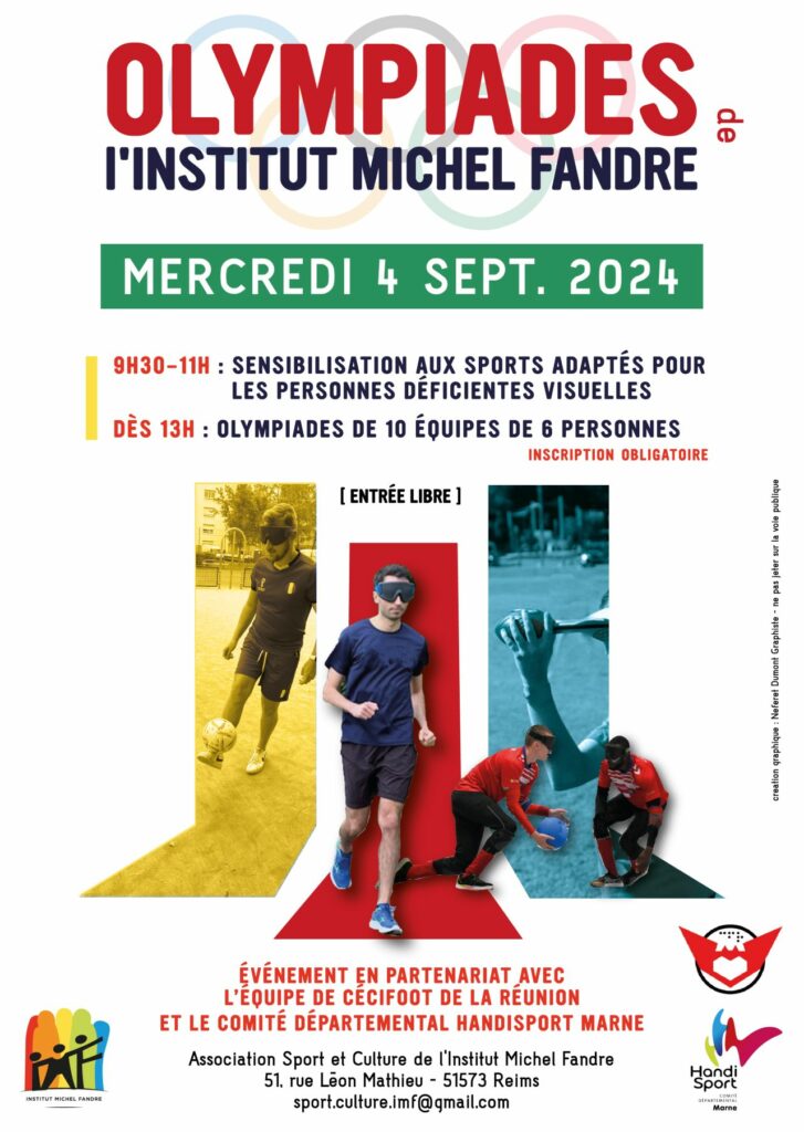 Olympiades de l'Institut Michel FANDRE, 4 septembre 2024, programme