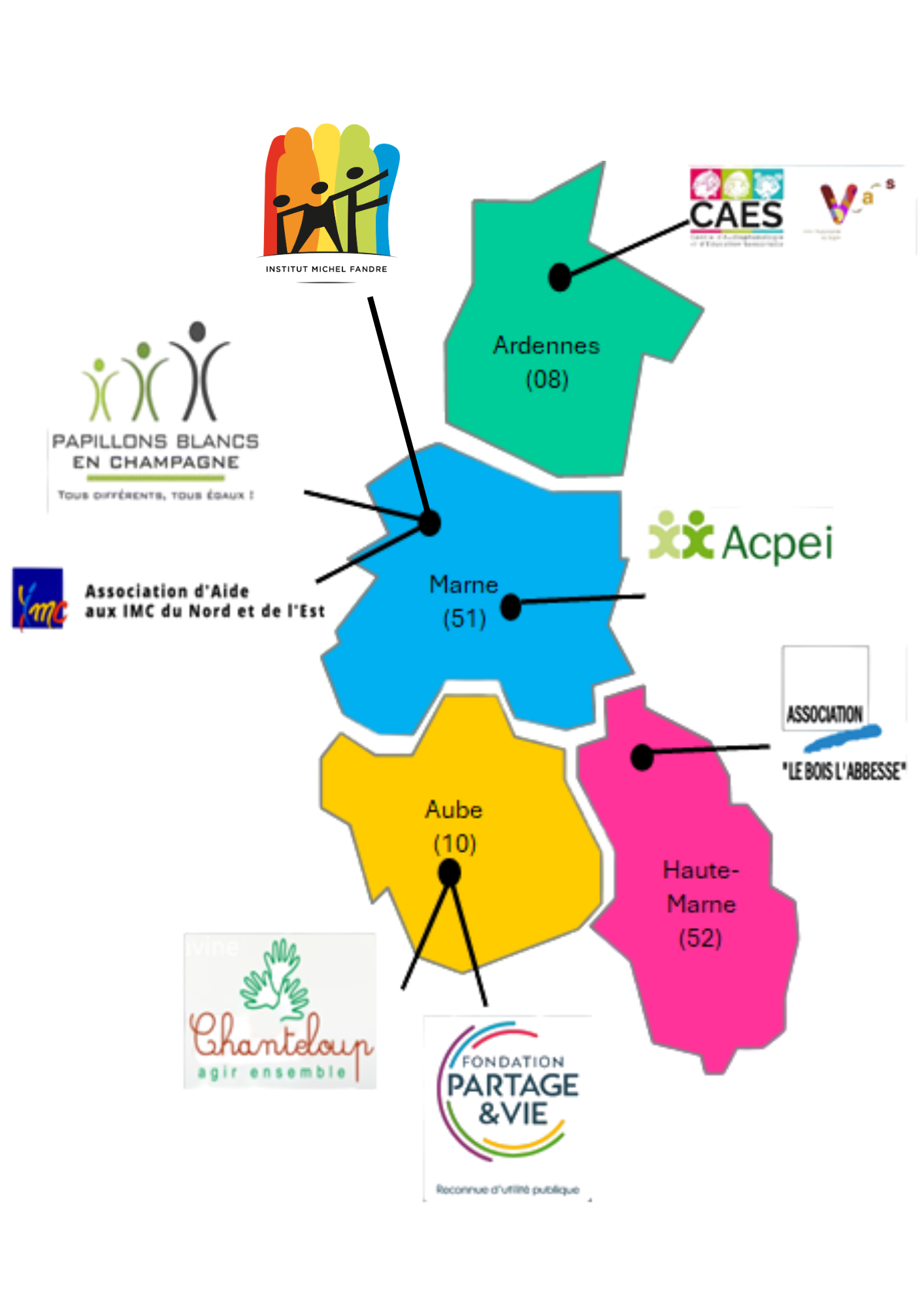 carte des 8 organisations carte des 8 organisations